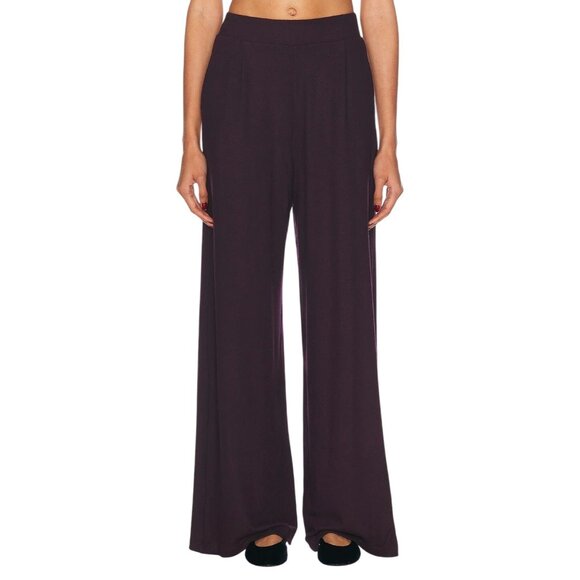 LESET Lauren Pleated Pocket Pant in Dark Berry Medium Womens - Picture 1 of 15